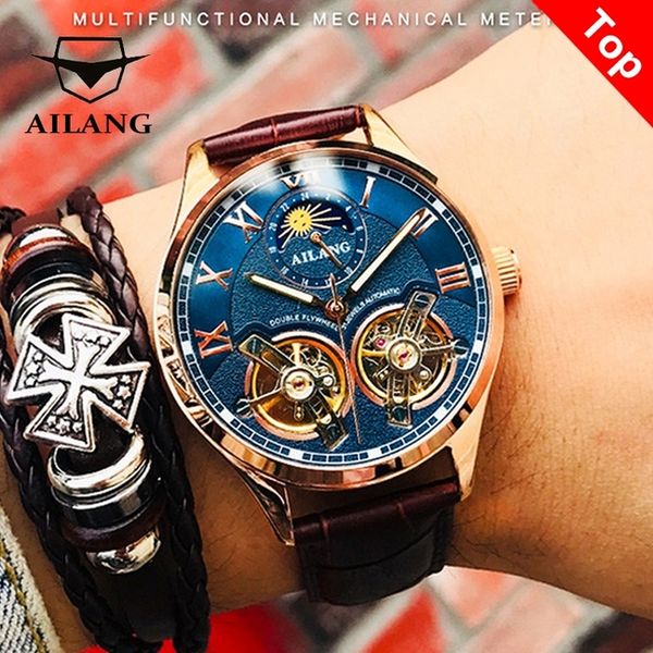 Годинник чоловічий наручний Ailang FlyWheel 8901 фото