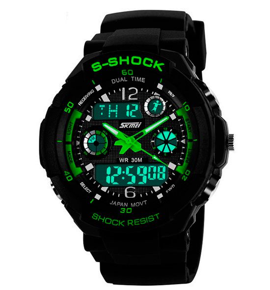 Годинник наручний Skmei S-Shock Green 0931 0931 фото
