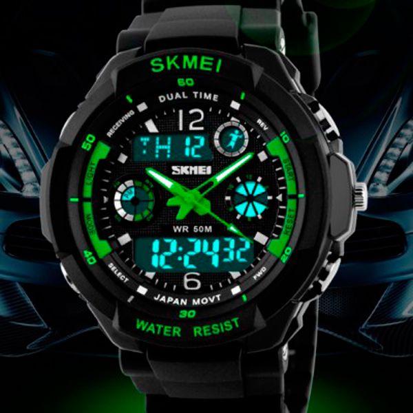 Годинник чоловічий наручний Skmei S-Shock Green 0931 0931 фото