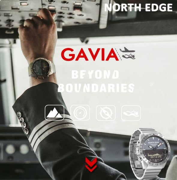 Годинник чоловічий наручний North Edge Gavia 20BAR 9991 фото