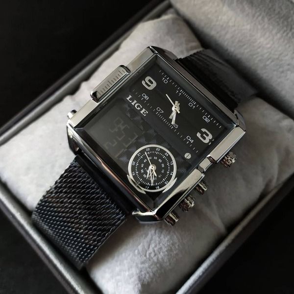 Годинник чоловічий наручний Lige Maxi 8114 фото